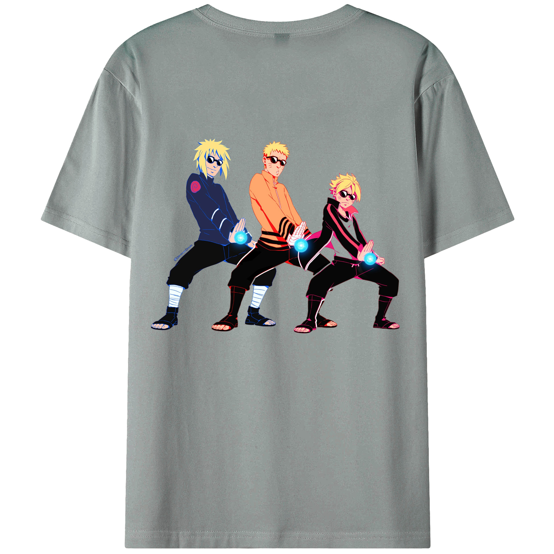 （画像用） NARUTO -ナルト- うずまき ナルト Uzumaki Naruto 綿100％ メンズ半袖Tシャツ（バックプリント） 通気性